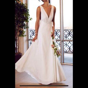 Joanna August Jagger Plunging Wrap Dress - Wedding